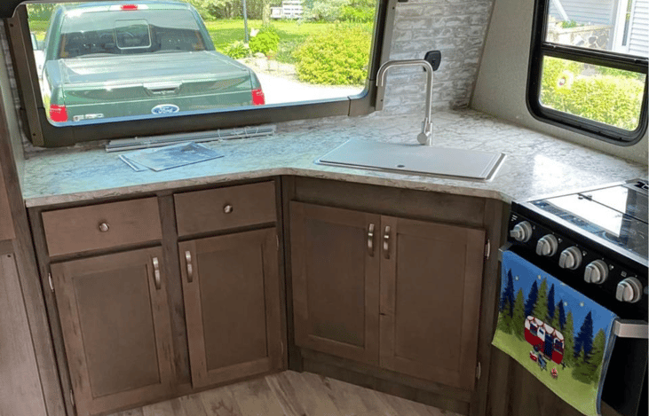 Front kitchen/lots of counter