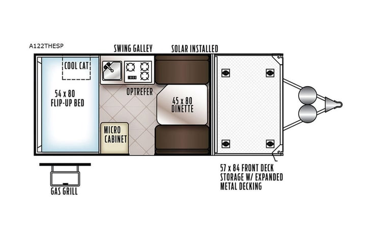 Representative floor plan provided by a trusted RVshare partner.