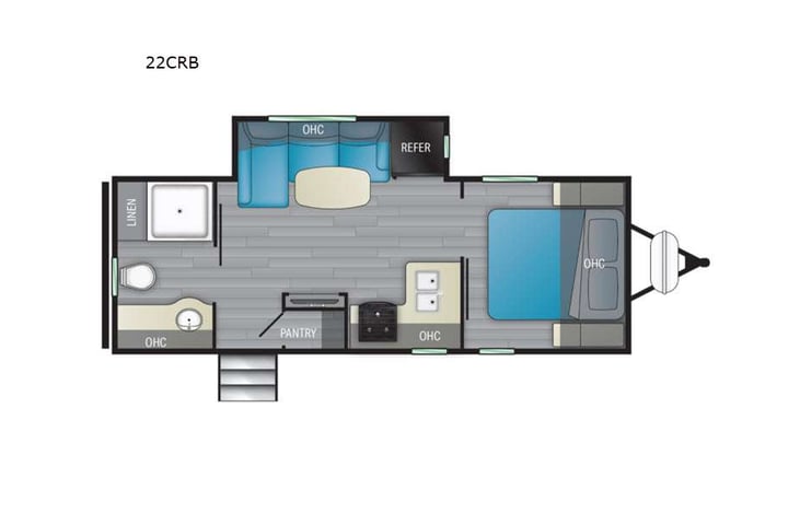 Representative floor plan provided by a trusted RVshare partner.