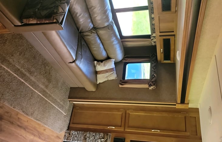 Coach that turns into a bed also