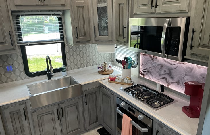 The Coffee Station: Start your island mornings right at our gourmet Keurig station—stocked and ready for your first cup on the coast.