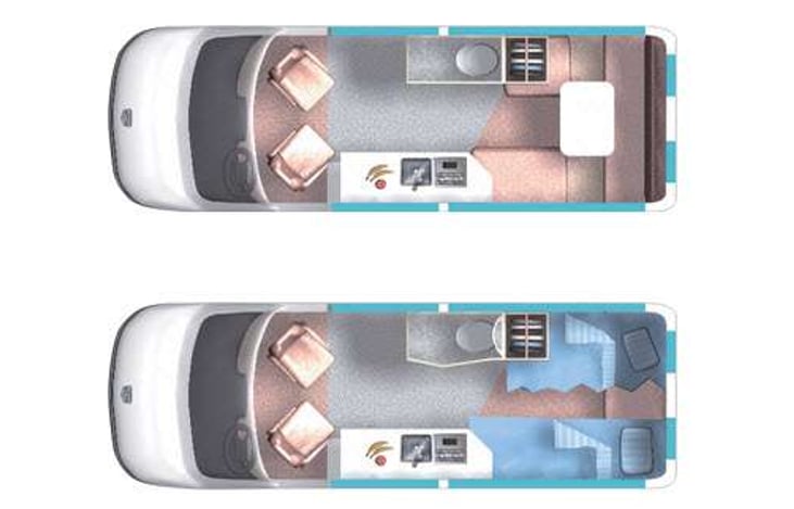 Representative floor plan provided by a trusted RVshare partner.