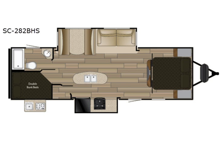 Representative floor plan provided by a trusted RVshare partner.