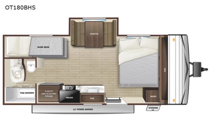 Layout of the trailer.