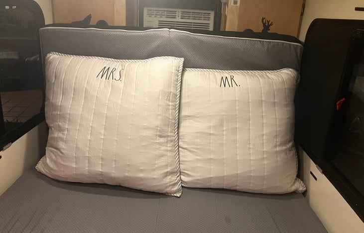 Trifold mattress turns into a comfortable sofa to sit down and watch TV.