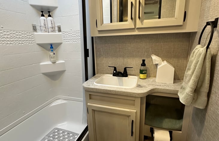 Fully Stocked Bathroom