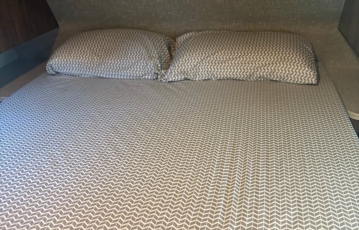 Queen bed in private master bedroom