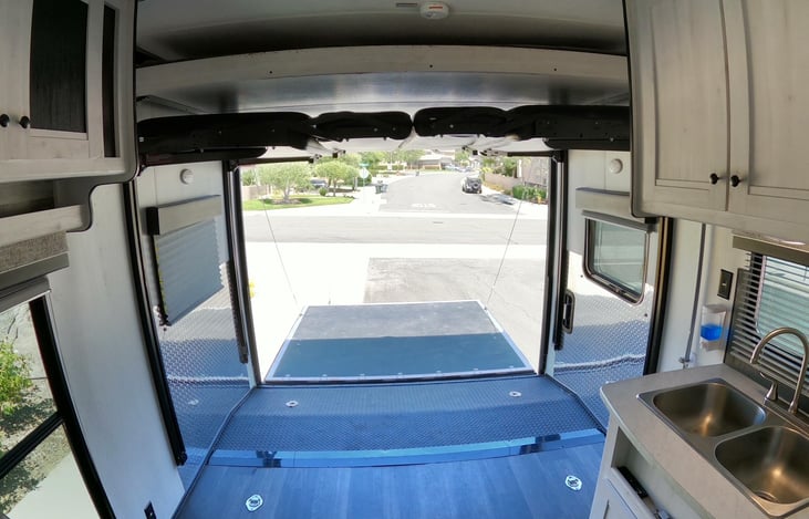 Bunks in the elevated position.