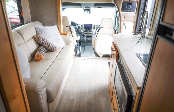 View from hallway with slider out