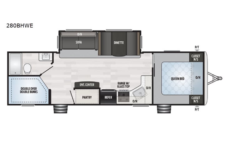 Representative floor plan provided by a trusted RVshare partner.