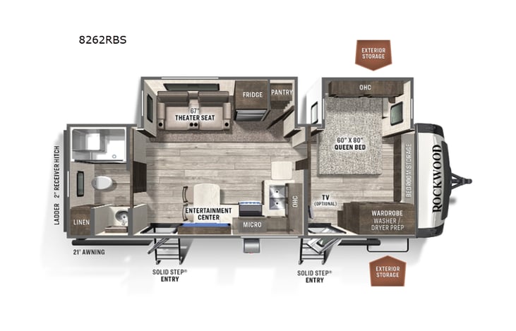 Representative floor plan provided by a trusted RVshare partner.