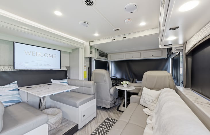 The dinette converts into a bed big enough for 2 kids or 1 adult