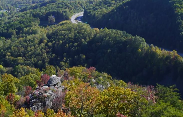 The Cumberland Mtns near I75