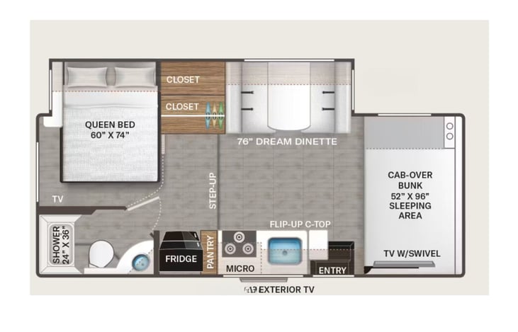 This is one of the most sought-after floor plans for its spaciousness and attention to detail. So much closet space and storage areas galore! The bathroom is bigger than any on an airplane and 3 TV's.