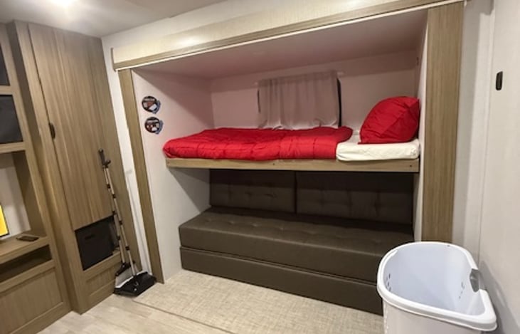 Couch on bottom turns into a queen