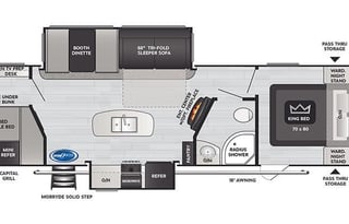 2021 Cougar 31 foot Half Ton friendly rear bunks