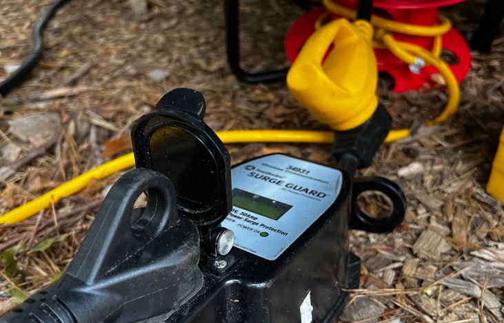 Surge Guard to regulate incoming power to the RV and protect appliances/fuses