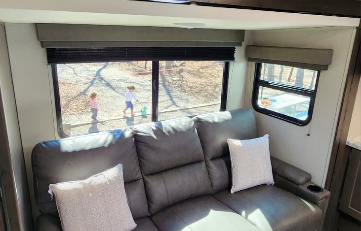 Large window, on your campside, to enjoy the beauty of nature.  Or keep an eye on the kids.