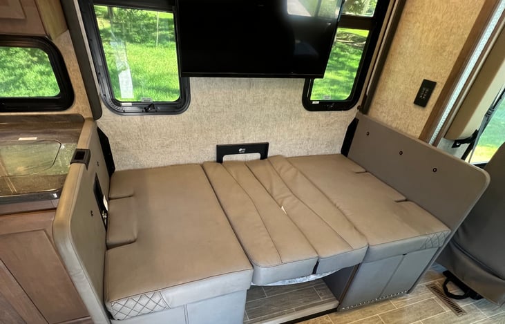 Dinette conversion bed.