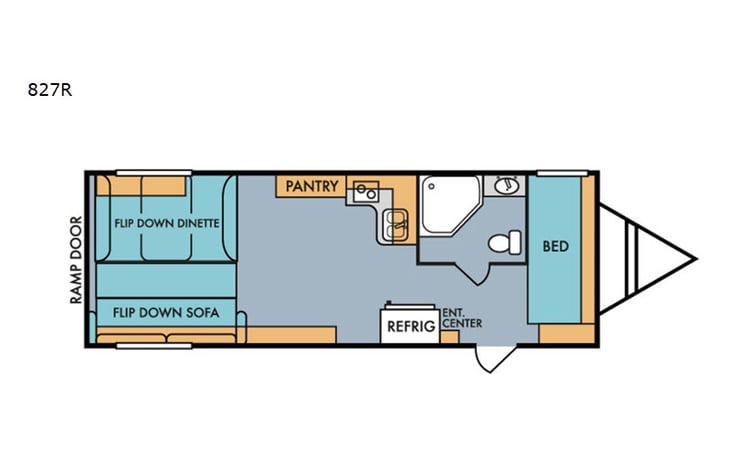 Representative floor plan provided by a trusted RVshare partner.
