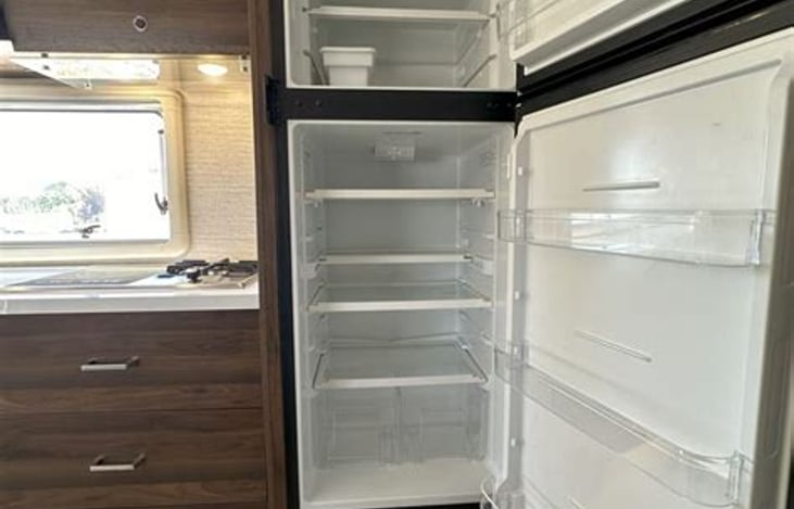 Fridge and freezer.