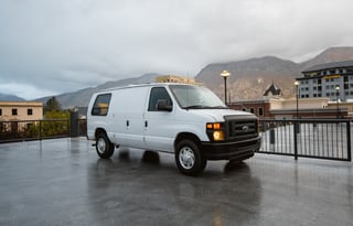 Cozy, Solar-Powered Ford Econoline Camper Van