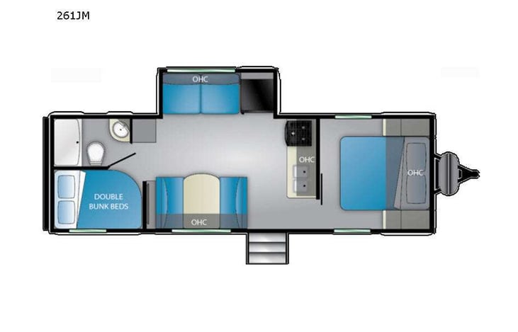 Representative floor plan provided by a trusted RVshare partner.