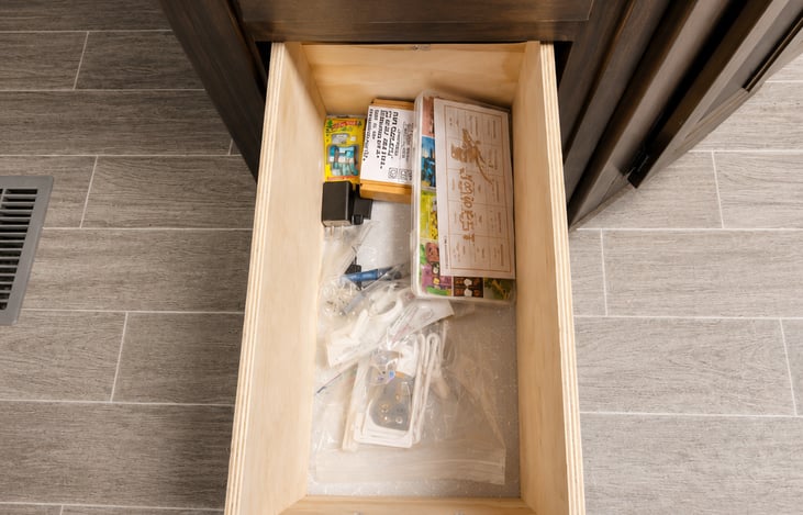 Just like home, The 5 O'Clock Somewhere even has a junk drawer stocked with those little extras you didn't know you'd need!