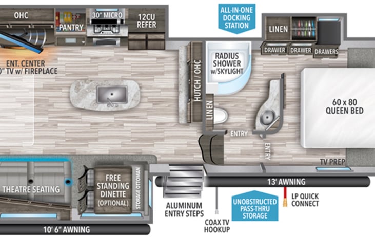 Floor Plan of the Reflection 303RLS
