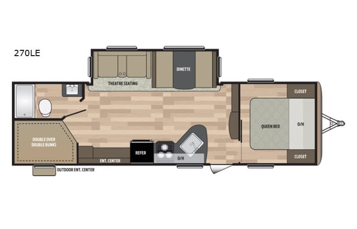 Representative floor plan provided by a trusted RVshare partner.