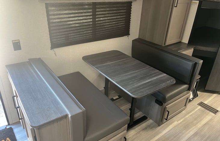 Dining set that turns into a bed