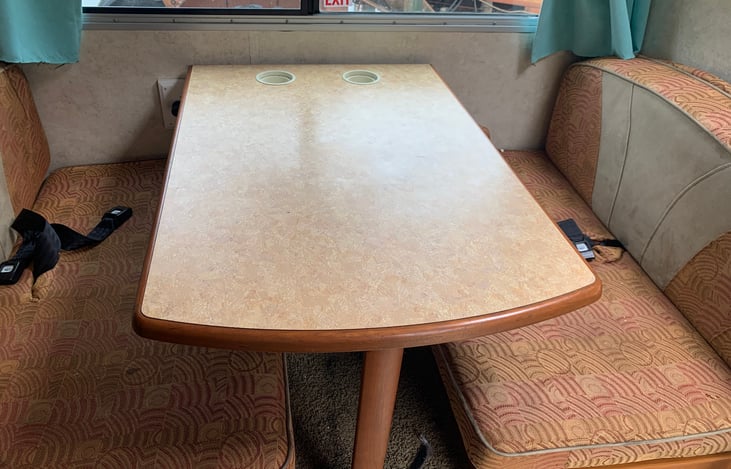 Table turns into a bed