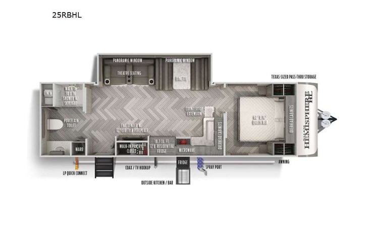 Representative floor plan provided by a trusted RVshare partner.
