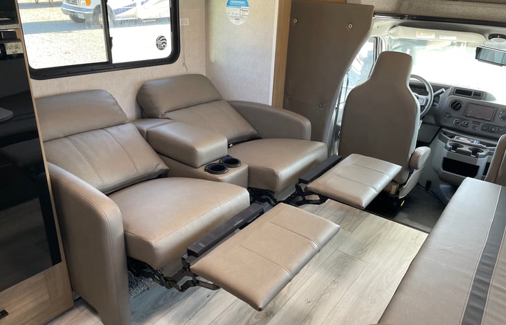 Recliners with message and heat for end to busy day