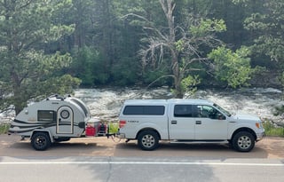 Luxury Teardrop with A/C, King Bed & Outdoor Kitchen!