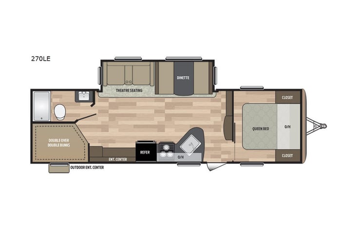 Representative floor plan provided by a trusted RVshare partner.