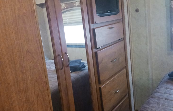 master bedroom closet and draw space