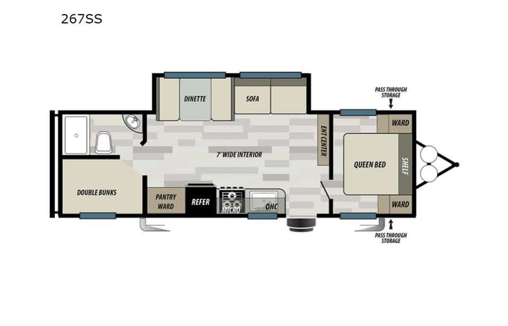 Representative floor plan provided by a trusted RVshare partner.