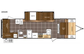 2018 Prime Time Tracer 285AIR Bunkhouse