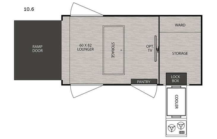 Representative floor plan provided by a trusted RVshare partner.