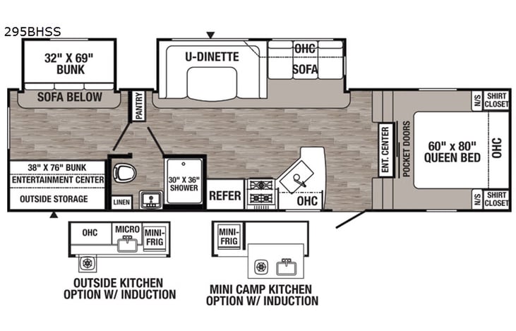 Representative floor plan provided by a trusted RVshare partner.