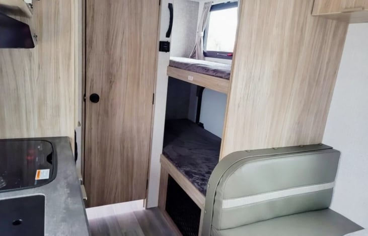 bath/ bunkers area / underneath storage.