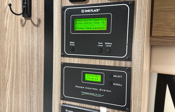 Command center (tank levels and electrical input)