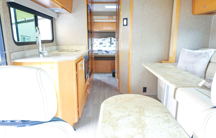 Table inbetween cab seats if needed