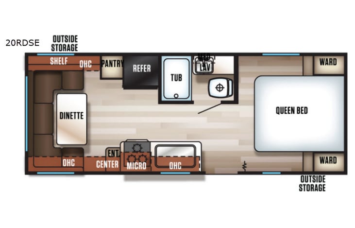 Representative floor plan provided by a trusted RVshare partner.