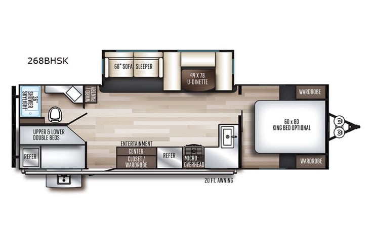 Representative floor plan provided by a trusted RVshare partner.