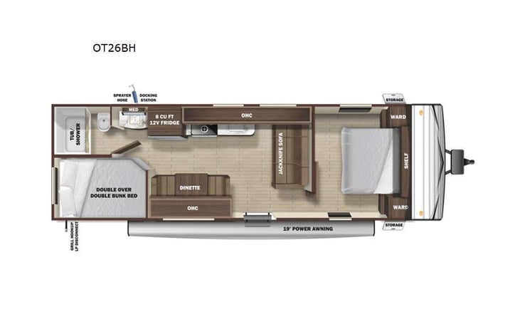 Representative floor plan provided by a trusted RVshare partner.