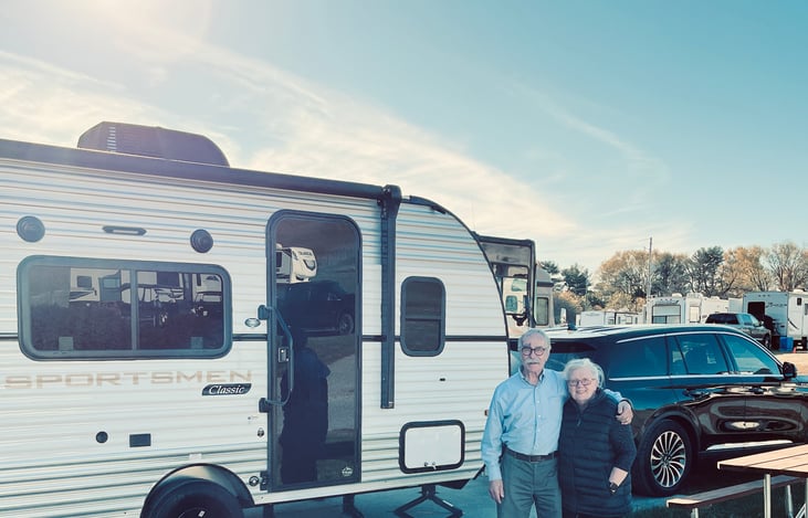 Camping on the way home with our new rig.