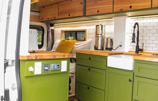 Promaster, radiant heating, toilet, shower!