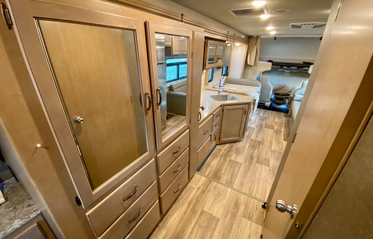 From master bedroom into the dining area